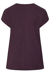 YOURS Plus Size Purple Textured T-Shirt | Yours Clothing 7