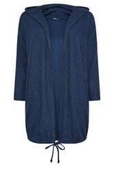 YOURS Plus Size Navy Blue Ribbed Soft Touch Cardigan | Yours Clothing 5