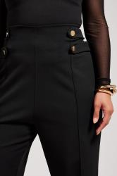 YOURS LONDON Plus Size Black Button Detail Trousers | Yours Clothing 4