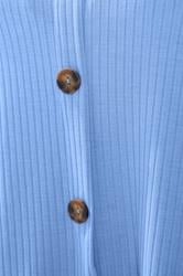 YOURS Plus Size Baby Blue Ribbed Swing Vest Top | Yours Clothing 4