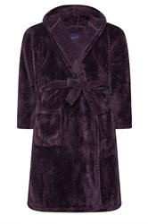 BadRhino Big & Tall Purple Textured Dressing Gown