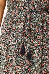 YOURS Plus Size Black Ditsy Floral Border Detail Dress | Yours Clothing 5