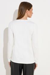 STAR Ivory White Asymmetric Eyelet Detail Top | StarByJM 2
