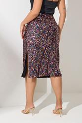 YOURS LONDON Plus Size Pink Sequin Midi Skirt | Yours Clothing 2