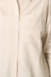 YOURS Plus Size Pink Stripe Button Shirt | Yours Clothing 5