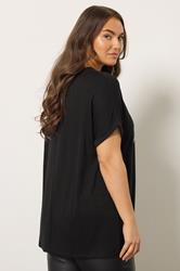EVANS Plus Size Black Sequin Robin Christmas T-Shirt | Evans 2