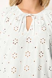 YOURS Curve White Floral Broderie Anglaise Top | Yours Clothing 4