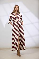 STAR Burgundy Red Stripe Shirt Dress | StarByJM 3