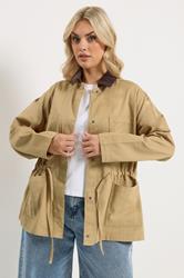 YOURS Plus Size Stone Brown Carpenter Jacket | Yours Clothing 3