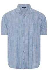 BadRhino Big & Tall Blue Textured Stripe Shirt