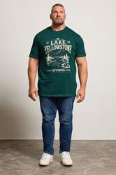 KAM Big & Tall Green Lake Yellowstone Graphic T-Shirt | BadRhino 1