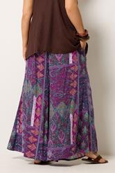YOURS Plus Size Purple Paisley Shirred Waist Trousers | Yours Clothing 4
