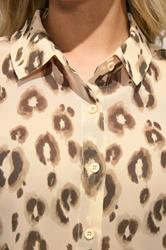 YOURS LONDON Plus Size Natural Brown Watercolour Animal Shirt | Yours Clothing 4