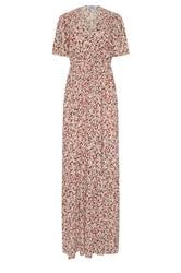 LTS Tall Coral Orange Ditsy Floral Tiered Maxi Dress | Long Tall Sally 5