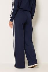 LTS Tall Women's Navy Blue Side Tape Wide Leg Joggers | Long Tall Sally 2