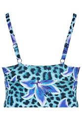 YOURS Plus Size Blue Animal Tie Bikini Top | Yours Clothing 6