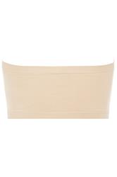 YOURS Plus Size Nude Seamless Padded Non-Wired Bandeau Bra | Yours Clothing 5