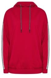 LTS Tall Red Side Tape Hoodie