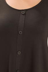 YOURS Plus Size Chocolate Brown Button Front Top | Yours Clothing 4