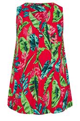 YOURS Curve Red Tropical Front Vest Top