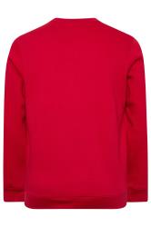 BadRhino Big & Tall Red 'Christmas Jumper' Printed Sweatshirt | BadRhino 5