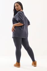 YOURS Plus Size Grey T-Shirt & Legging Set | Yours Clothing 2