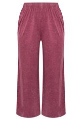 LIMITED COLLECTION Plus Size Red Acid wash Trousers | Yours Clothing 1