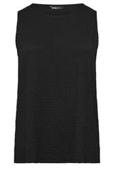 YOURS Curve Black Bubble Texture Vest Top