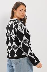 YOURS Plus Size Sailor Print Cardigan | Yours Clothing 2