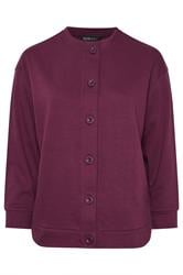 YOURS Curve Burgundy Red Button Cardigan