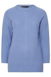 YOURS Curve Blue Essential Knitted Jumper