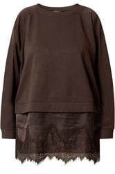 YOURS Curve Chocolate Brown Lace 2-In-1 Jumper