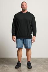 JJACK & JONES Big & Tall Black Sweatshirt | BadRhino 1