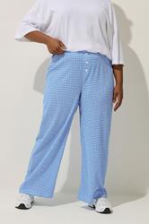 LIMITED COLLECTION Plus Size Gingham Button Front Trousers | Yours Clothing 2