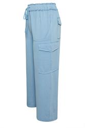 LIMITED COLLECTION Plus Size Blue Washed Cargo Joggers | Yours Clothing 6
