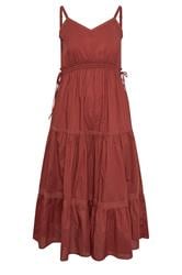 YOURS Curve Rust Red Tiered Smock Dress