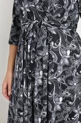 YOURS Plus Size Navy Blue Soft Touch Paisley Wrap Dress | Yours Clothing 4