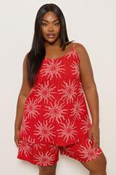 YOURS Plus Size Red Sun Print Cami Top | Yours Clothing 3