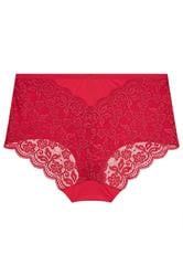 YOURSET 3 PACK Plus Size Red Lace Back High Waisted Knickers | Yours Curve 11