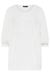 YOURS Curve White Puff Sleeve Top