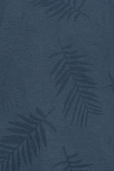 BadRhino Big & Tall Navy Blue Leaf Print T-Shirt | BadRhino 3