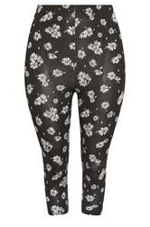 YOURSET 2 PACK Plus Size Black Daisy Cropped Leggings | Yours Clothing 8