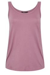 YOURS Plus Size Light Purple Vest Top | Yours Clothing 5