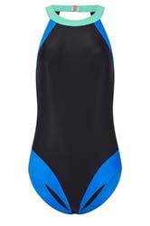 LTS Tall Womens Black Colourblock Swimsuit | Long Tall Sally 5