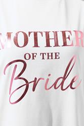 LIMITED COLLECTION Plus Size White 'Mother Of The Bride' Metallic T-Shirt | Yours Clothing 4