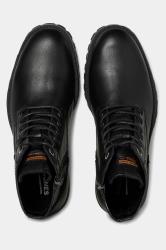 JACK & JONES Big & Tall Black Faux Leather Boots | BadRhino 4