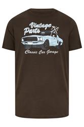 BadRhino Big & Tall Brown Extra Long 'Vintage Parts' Graphic T-Shirt | BadRhino 5