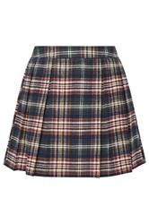 LIMITED COLLECTION Plus Size Black Check Pleated Mini Skirt | Yours Clothing 7