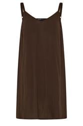 YOURS Curve Brown Crinkle Swing Cami Top