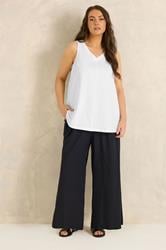 EVANS Plus Size White Premium Cotton Vest Top | Evans 2